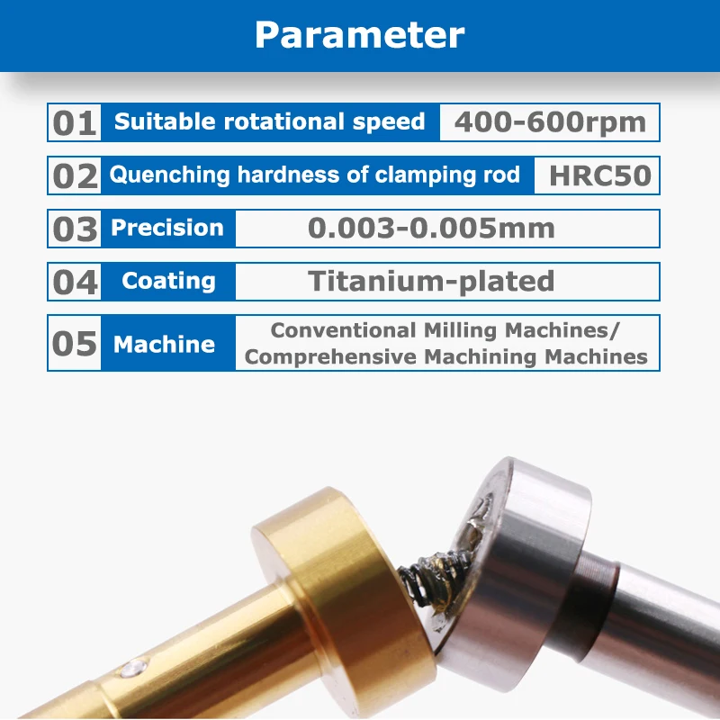 Buscador de bordes mecánico YZH de 10mm para fresado de máquinas CNC, que incluye resorte Original para posicionamiento de coordenadas de máquina