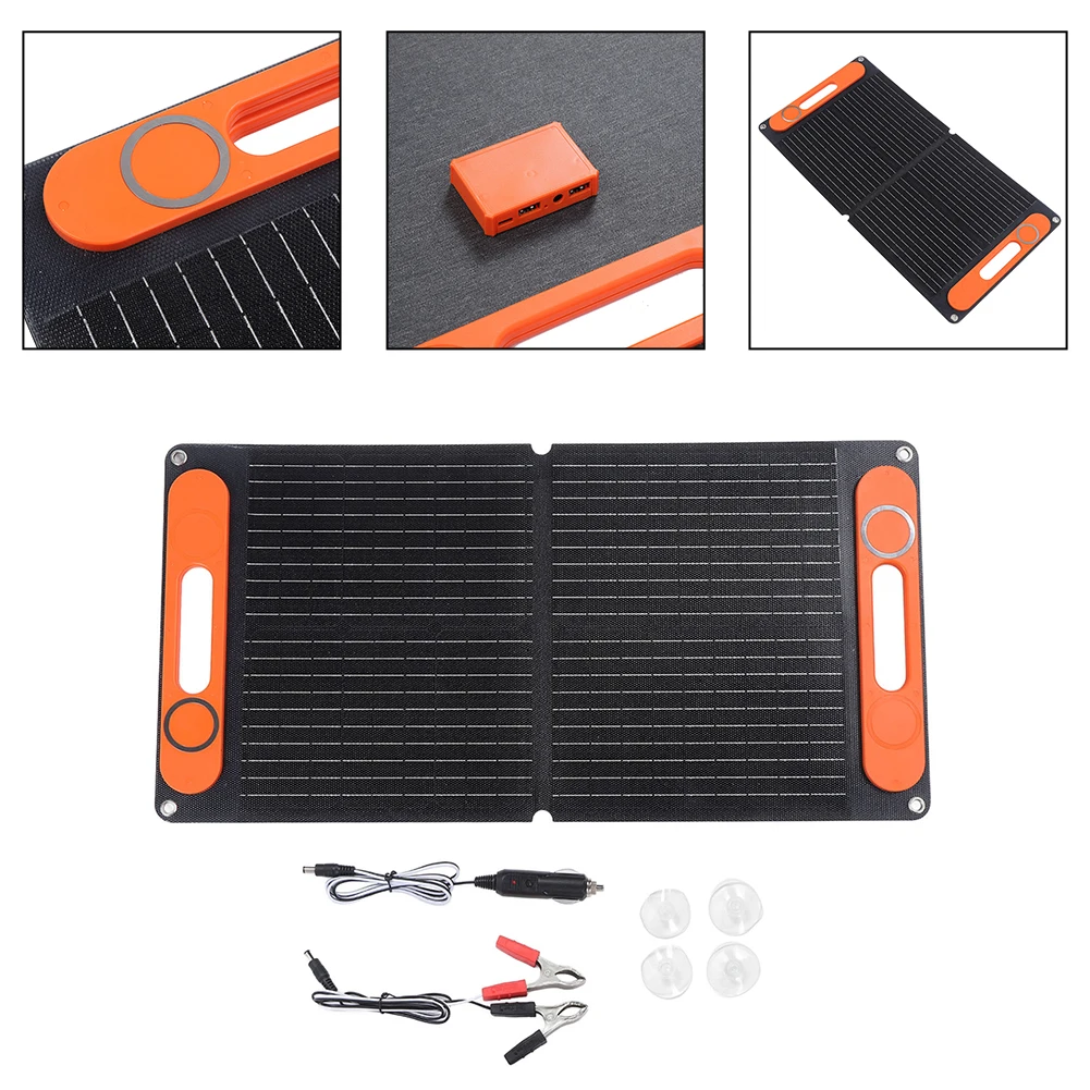 Portable 100W Solar Panel System With Advanced Monocrystalline Cells Perfect For Camping And Hiking Power Needs