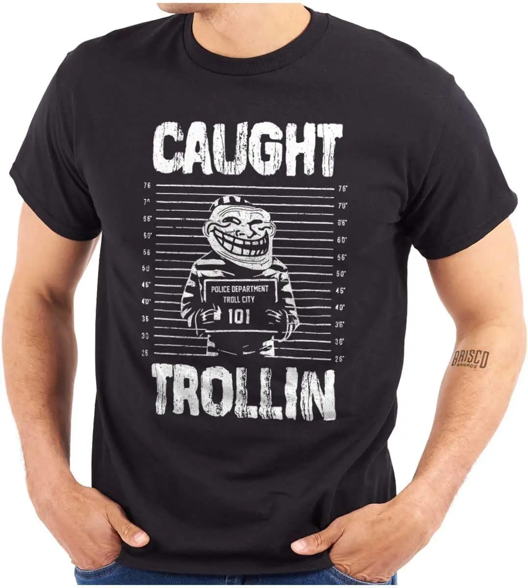 Brisco Brands Troll Face Trollface Internet Meme  Tees High Quality 100%Cotton Short Sleeve