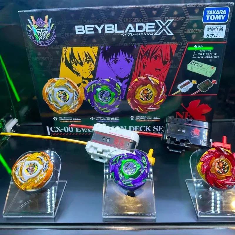New Genuine Beybladex Eva Limited Collaboration Beyblade Set Collectible Battle Spinning Top Hobby Toy Gift Ornament
