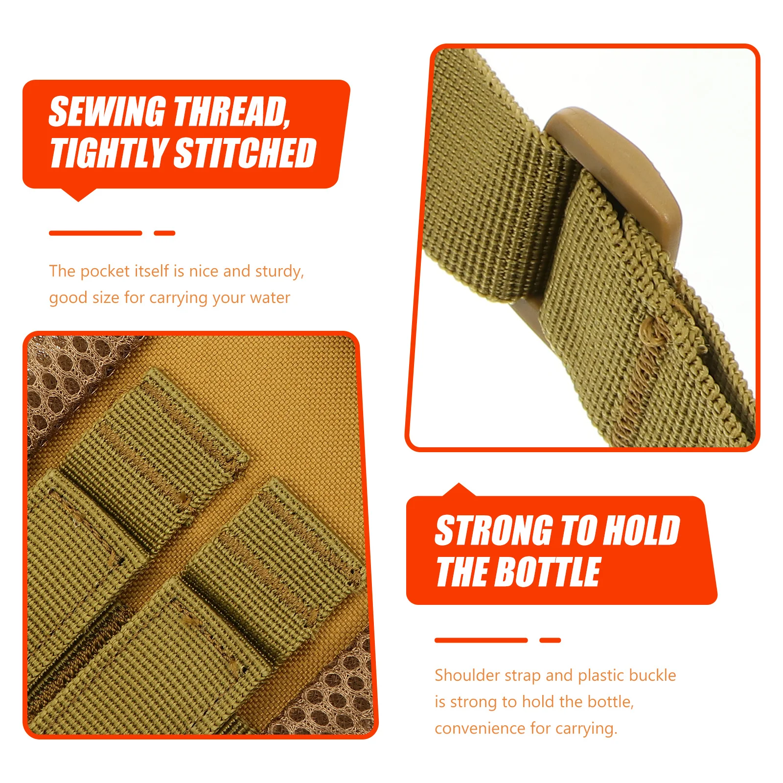 

Outdoor Water Bottle Bag Portable Oxford Cloth Lightweight Bottle Holder Hiking Camping Carrier Pouch Travel Shoulder Strap