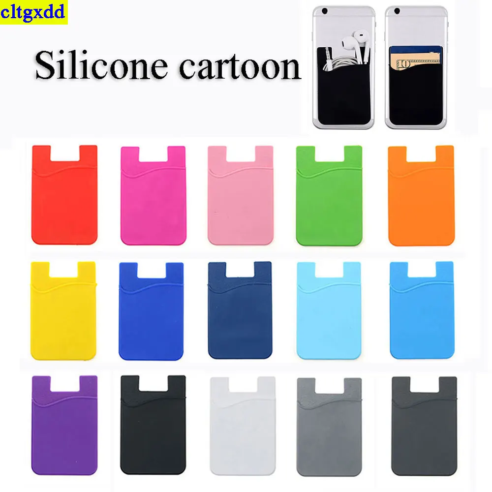 Cltgxdd 실리콘 휴대폰 클립, 이중 레이어 다기능, 모든 모바일 지갑 및 신용 카드 클립에 적합, 1 피스