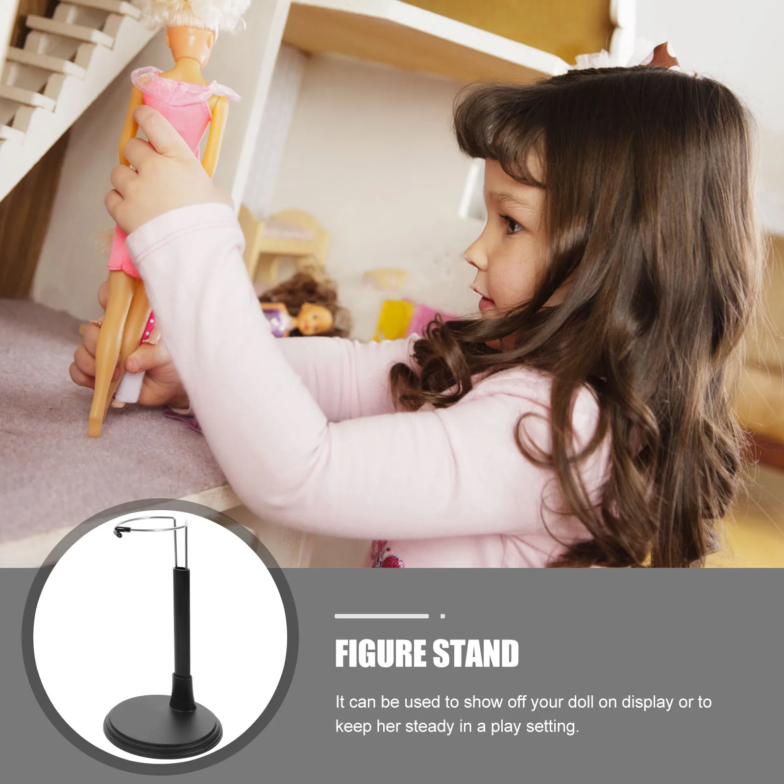 

2pcs Stand Action Figure Display Holder Support Base for Model Collection Home Organization Space Saving Iron for