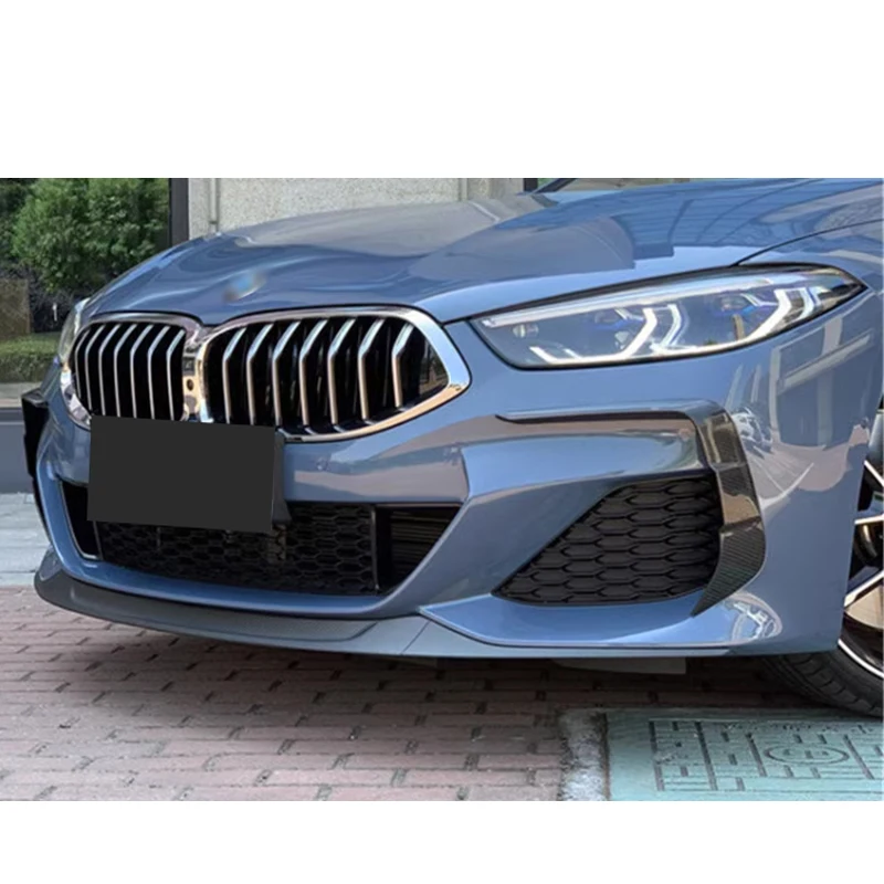 Carbon Fiber Car Front Bumper Fog Lamp Cover Trims Canards Splitters For BMW 8 Series G14 G15 G16 2018+ Upgrade Body kit