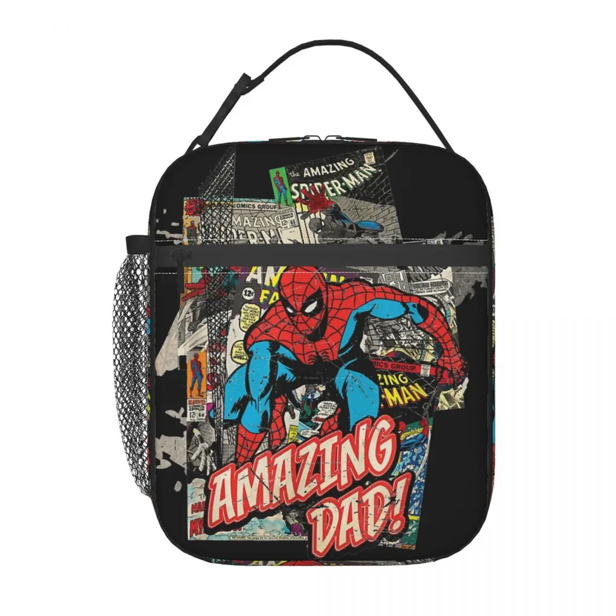 Homem-Aranha Reutilizável Homem-Aranha Isolados Lunch Bags, Tote Grande, Bolsas para Alimentos, Saco Térmico, Escola, Viagem, Lancheira