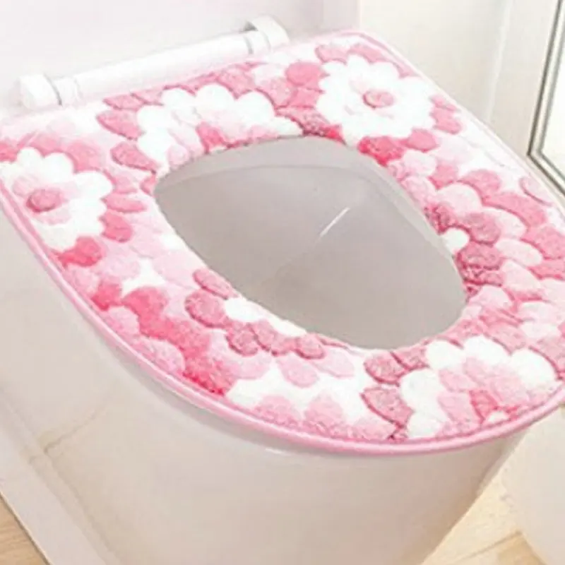 Soft Bathroom Toilet Seat Closestool Washable Warmer Mat Cover Pad Cushion Bathroom Toilet Toilet Seat Toilet Toilet Seat Cover