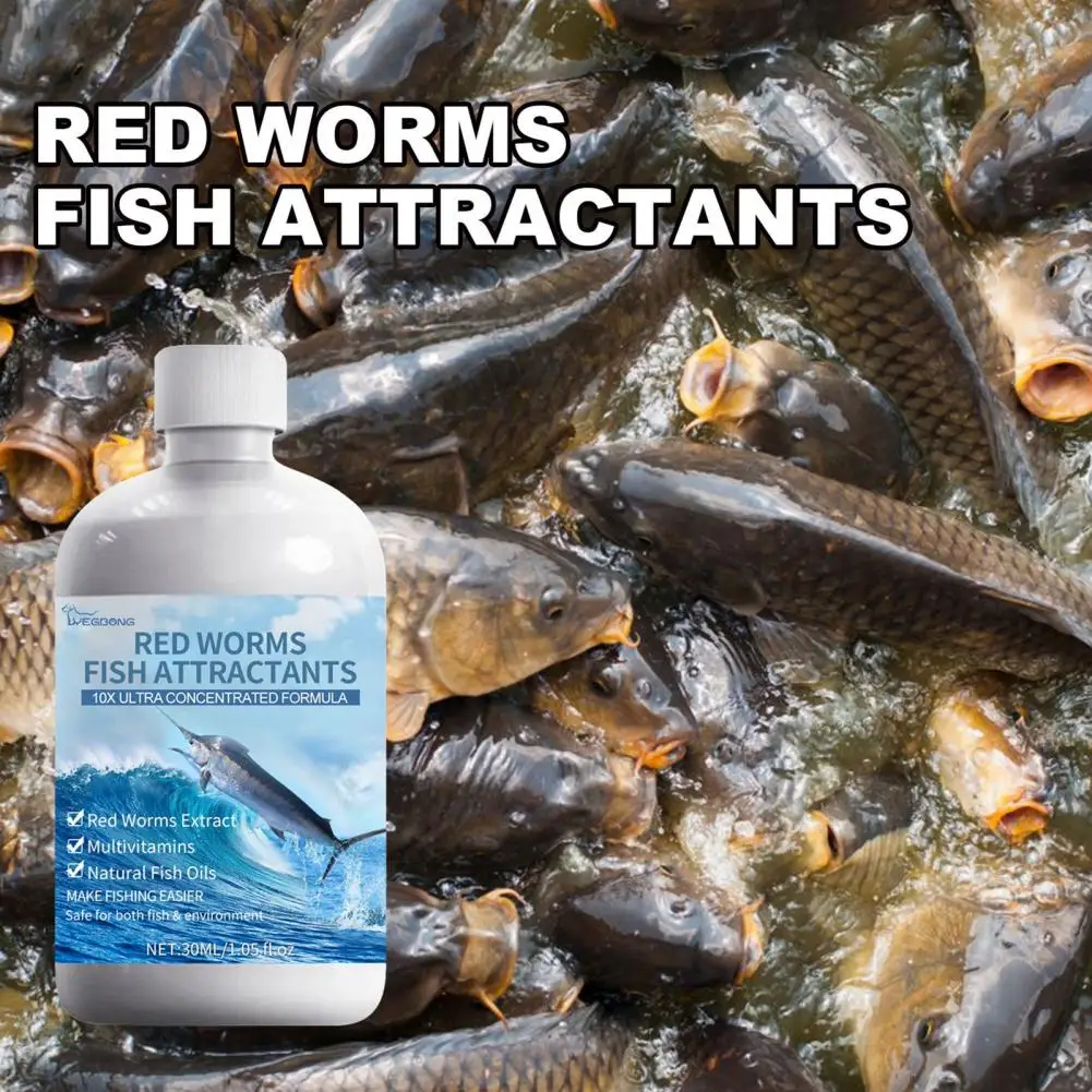 

Worms Fish Attractants Concentrated Liquid Blood Worm Scent Attractants Natural Ingredient Spray for Fish 30ml Worms for Eel