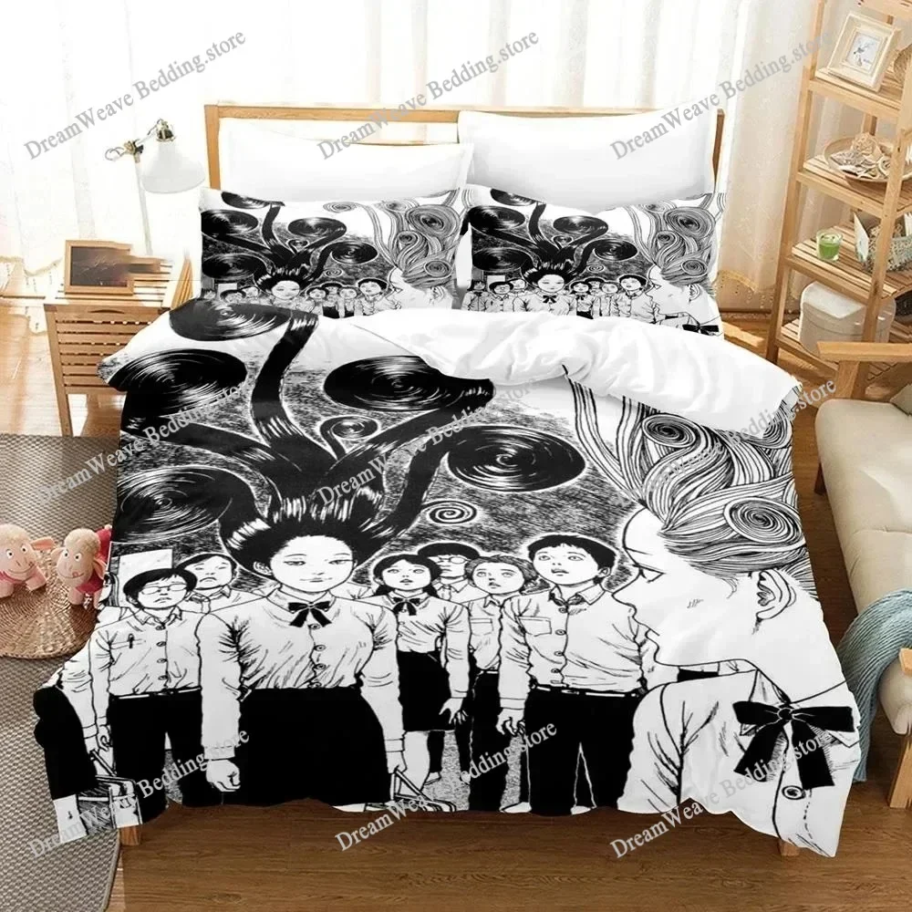 3D Printed Junji Ito Manga Bedding Set Boys Girls Twin Queen Size Duvet Cover Pillowcase Bed Boys Adult Home Textileextile963963 5
