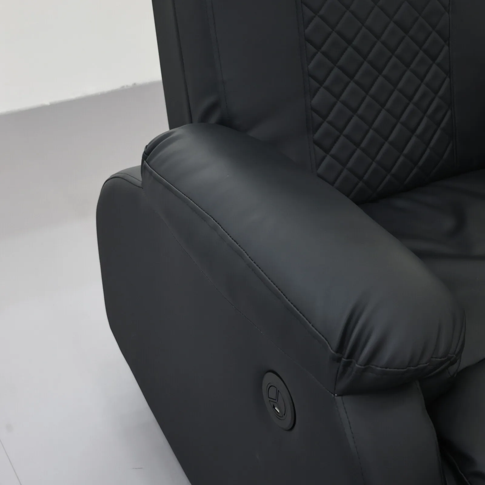 Elektrischer Relaxsessel, Massagesofa, verstellbare Heimkino-Sitze, ergonomisches Lazy-Sofa, bequemer Loungesessel mit Fußstütze, schwarz – Detail 9