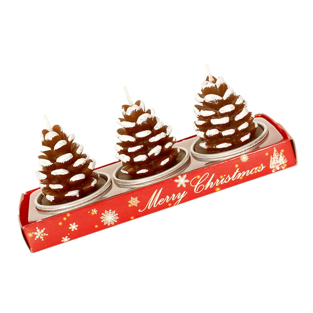 3 قطع من تصميم مخروطي الصنوبر لعيد الميلاد لتزيين طاولة حفلات العشاء ومستلزمات المهرجانات ومستلزمات العشاء