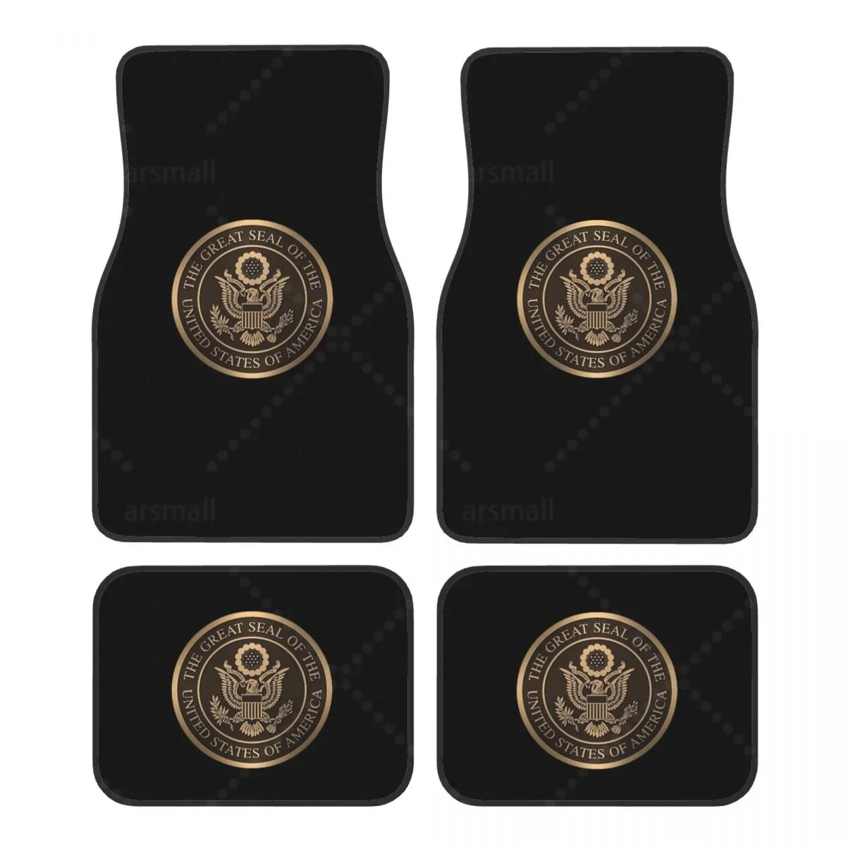 Great Seal Of The United State Of America Car Floormat Heavy Duty Front Rear Rubber Floor Mats Carpet Floor Protection Fits Most