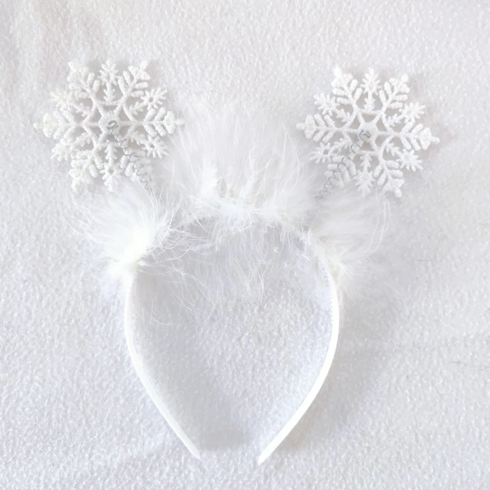 

5 Pcs Snowflake Headband Christmas Costume Accessories Headgear Headpiece Fabric
