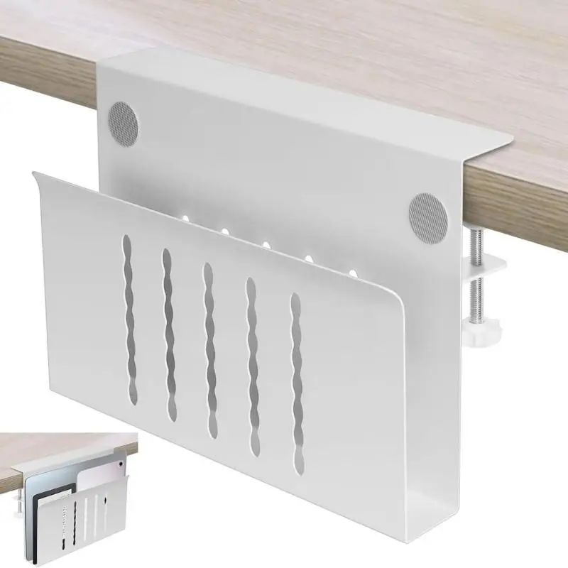 652F Aluminum Notebook Holder, Desk Hanging Laptop Organizgers, for Office Workers, Students, Gamers Office Desk Organization