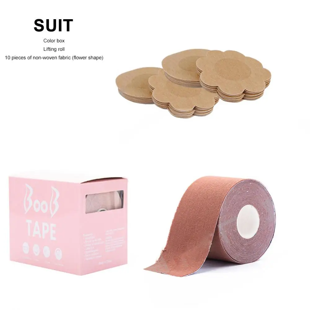 

5M Adhesive Tape For Breasts Women Breast Lift Self Adhesive Anti-Exposure Tape A-E Cup Reusable Invisible Breathable Sporty