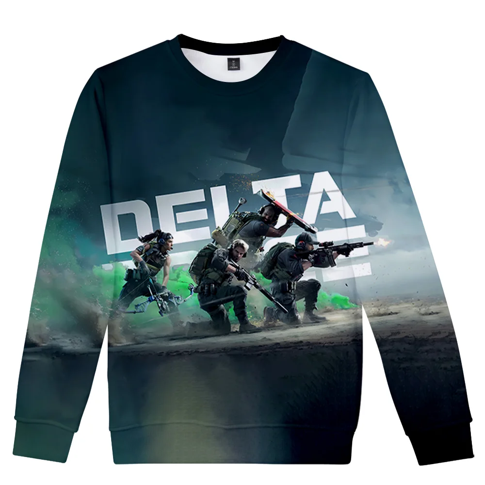 Delta Force Merch Hoodies Pullovers Women Men Fashion Casual HipHop Style Sweatshirts Trendy Outdoor Clothing Elegant