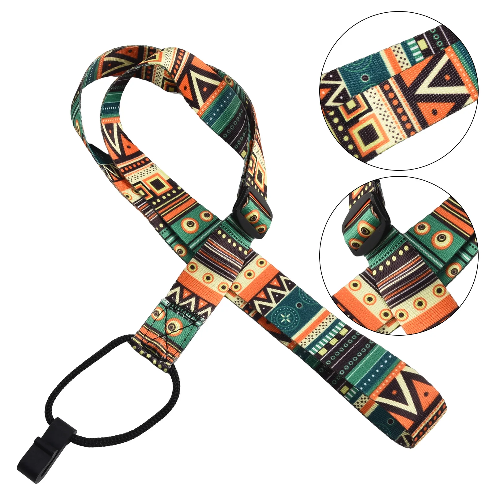 

Fits All Ukuleles 1pc Hawaiian Style Nylon Ukulele Strap with Sling & Hook Anti Sliding Design Adjustable Length