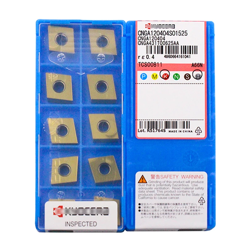 10pcs CNGA CNGA120404 CNGA120404T02025 CNGA120408T02025 A65 CNGA120404S01525 CNGA120408S01525 A66N CNC Carbide Turning Inserts