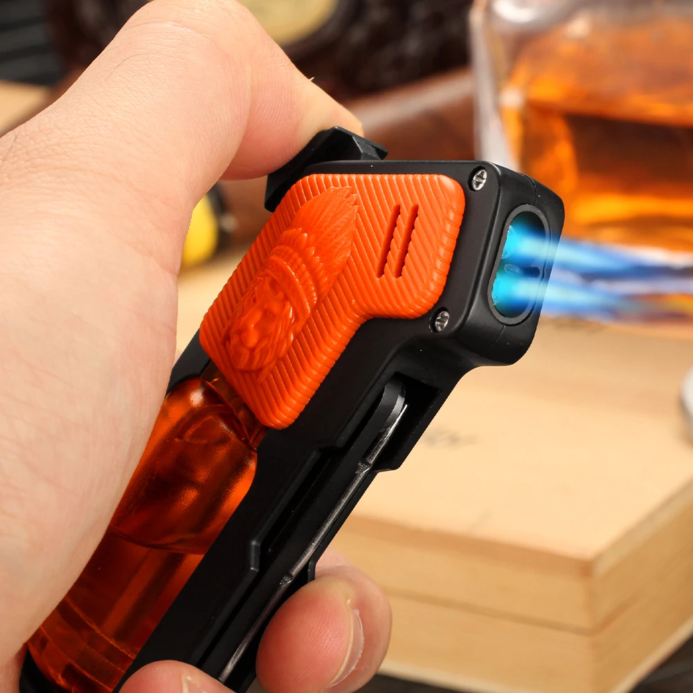 

LUBINSKI Lighter Cigar Ignition Tool Portable Plastic 2 Jet Blue Flame Cigar Lighters
