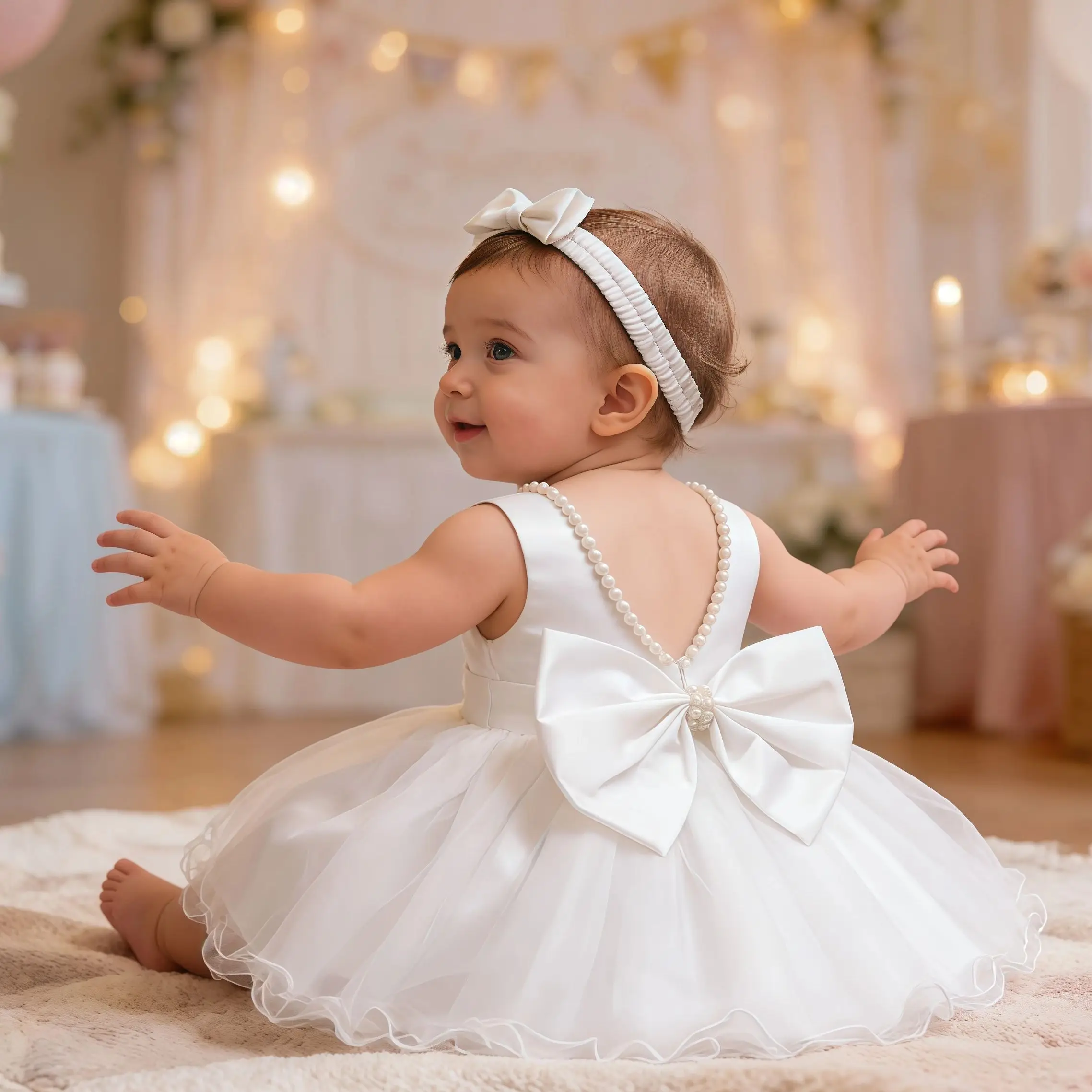 

Baby Christmas Costume Christening Princess Dress For Baby Girls Wedding Kids Infant 1st Birthday Party Dress Newborn Clothes