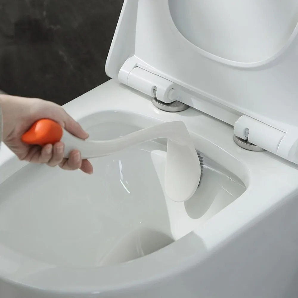 فرشاة المرحاض اللطيفة مع مقبض طويل على شكل بجعة أصحاب المرحاض اكسسوارات الحمام البلاستيك المرحاض المكبس أداة التنظيف المنزلية #5