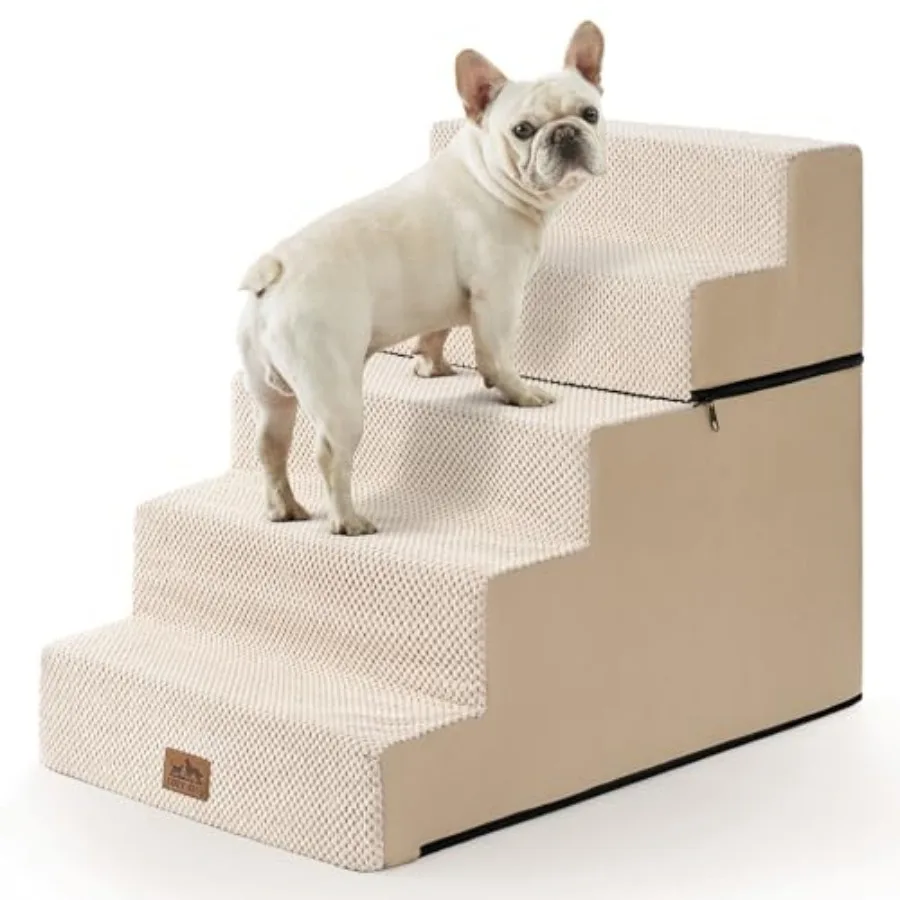 Dog Stairs for Small Dogs, 5 Tier Removable Wider Pet Stairs for Couch and Bed, 23.6" H Non-Slip Dog Steps for Puppies and Old