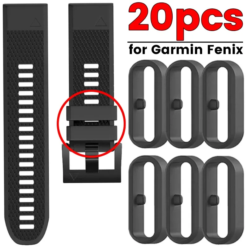 Band Keepers for Garmin Forerunner 945/935/630/235/Fenix 5/6/7 Silicone Watch Band Fastener Rings Security Loop Holder Retainer