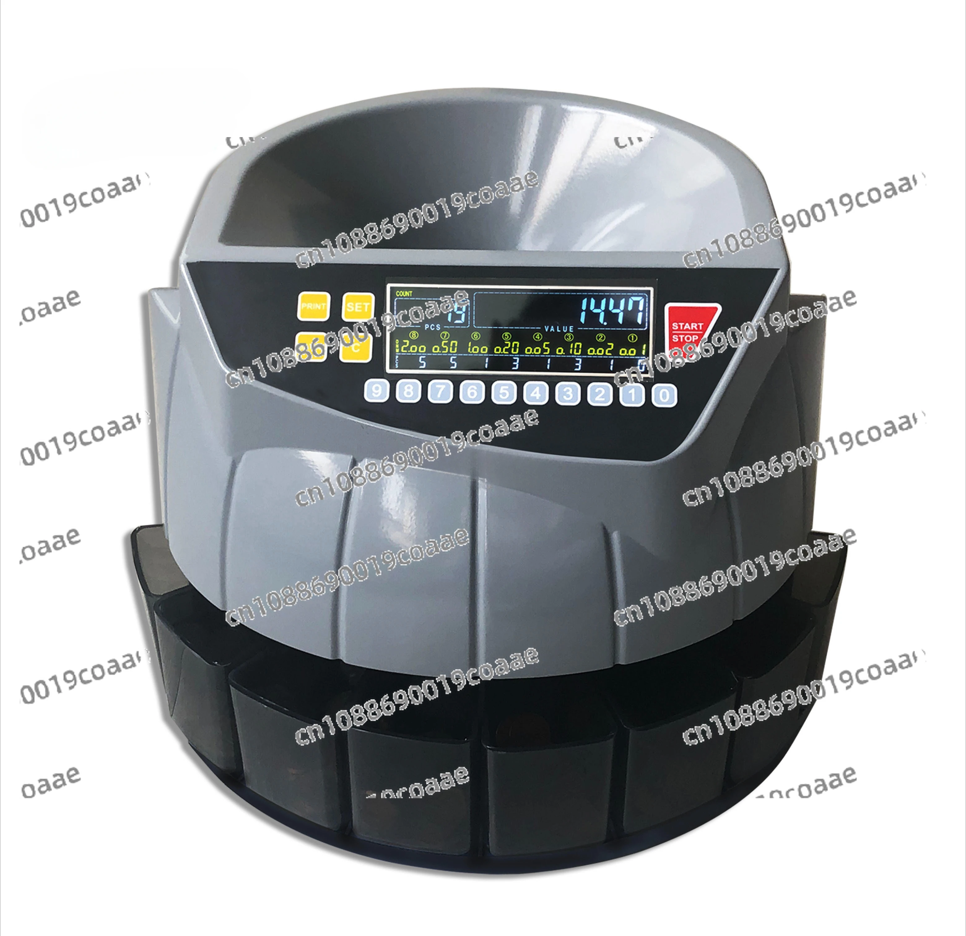 DB380 NEW LCD coin counter and coin sorter with coin tubes