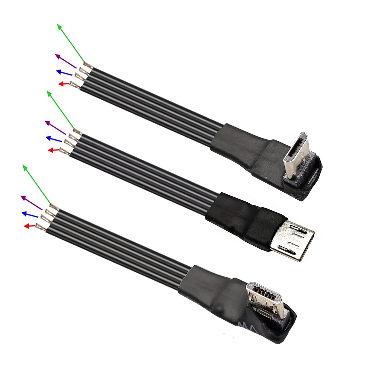 

V8 welding wire ultra small model DIY Android micro USB data cable single head tin plated wire four core 4-core wire welding wir