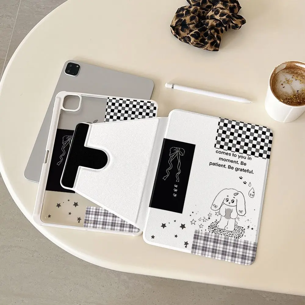 

Чехол с милым кроликом, грушей и звездным узором для iPad Pro Air 13'' 11'' M5 M4 M3 M2 2 1 11th A16 12.9'' 10 9 8 Th Mini 7 6 5 4