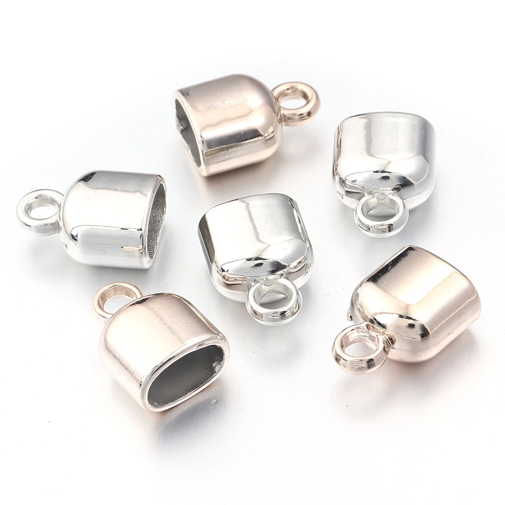 20-40pcs CCB Crimp End Caps Leather Cord End Tip Clasps Connectors for Jewelry Making DIY Bracelets Necklace Keychain Accessorie