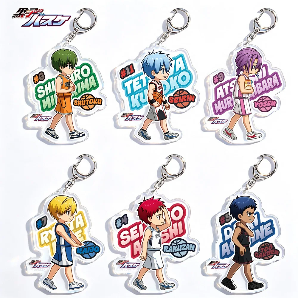 Kuroko`s Basketball Atsushi Murasibara Tetsuya Kuroko Ryota Kise Shintaro Midorima Daiki Aomine Chibi Anime Toy Acrylic keychain