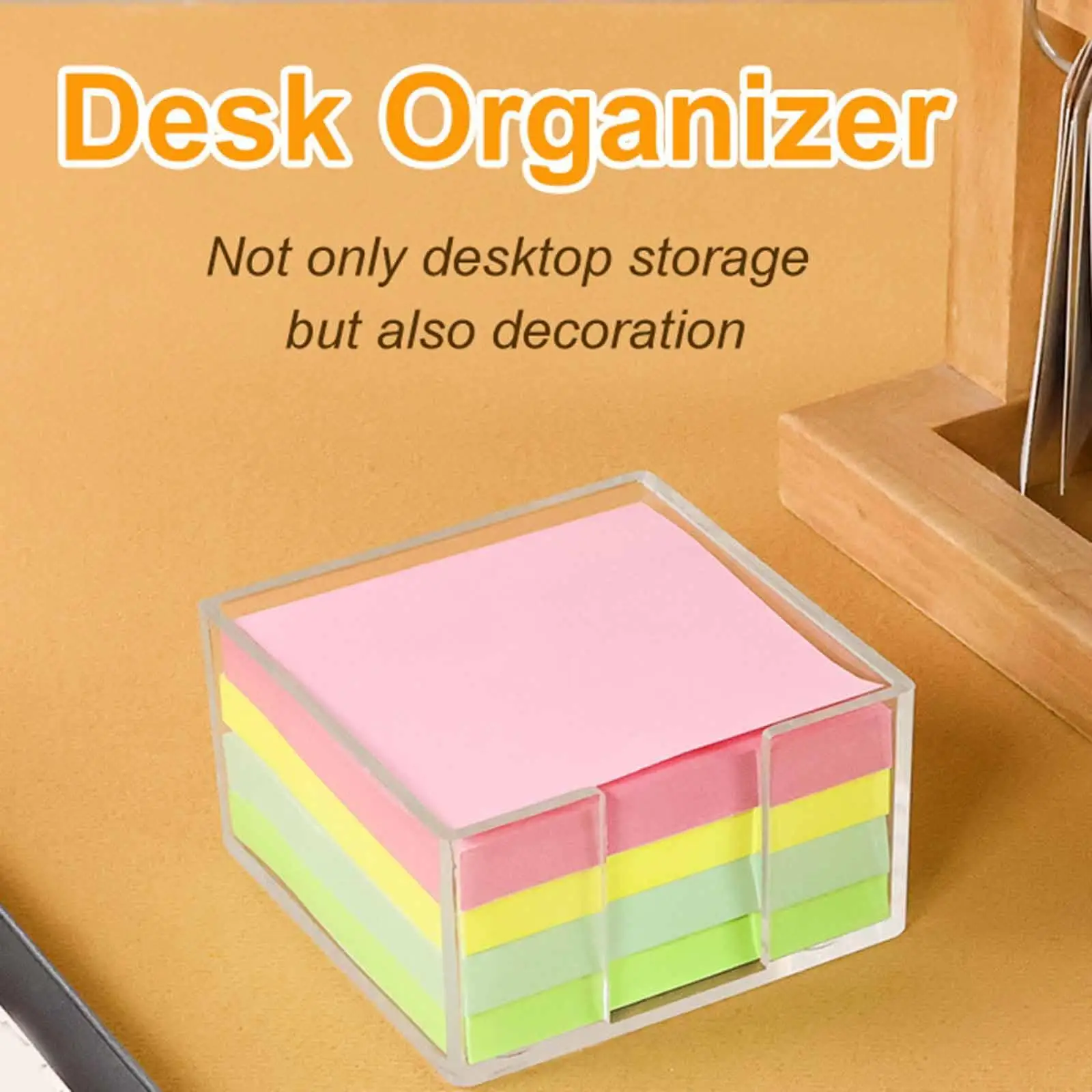 Porta note adesive in acrilico, regalo portatile, porta note autoadesivo, dispenser per appunti, per cancelleria, ufficio, insegnanti, collezionisti, lavoro