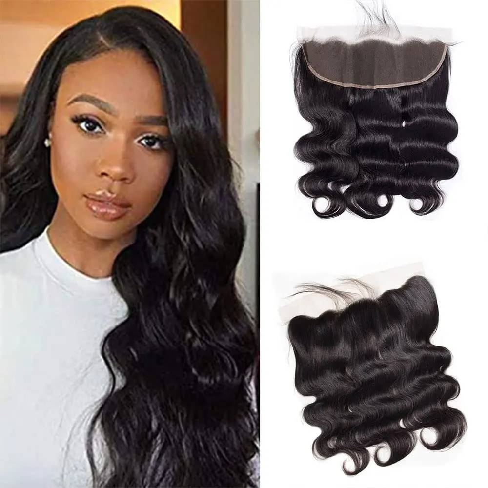 Body Wave Lace Frontal Human Hair 13x4 Transparent Lace Frontal Closure 100% Brazilian Virgin Human Hair Body Wave Hair