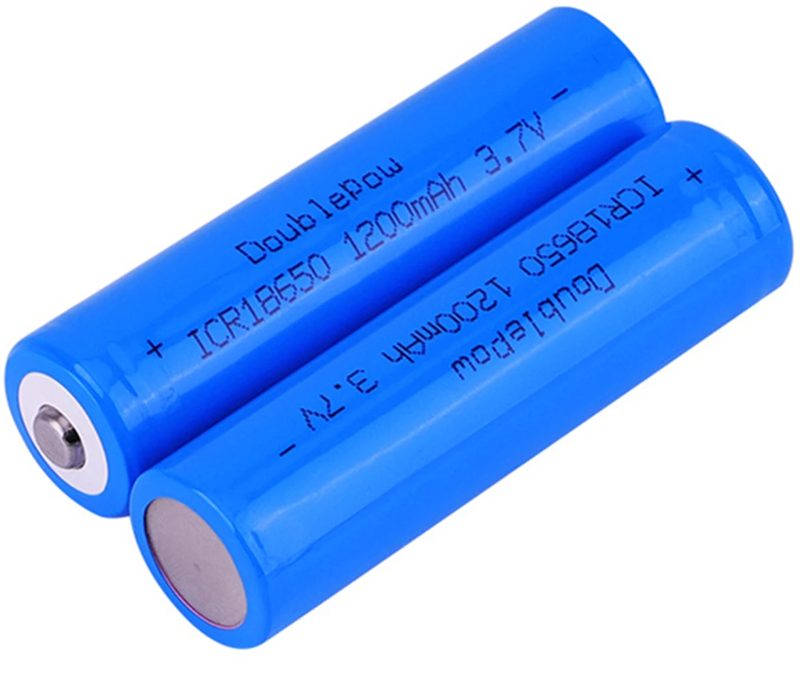 1pcs/lot 18650 rechargeable battery 3.7v 1200mAh 18650 lithium ion rechargeable battery flashlight battery