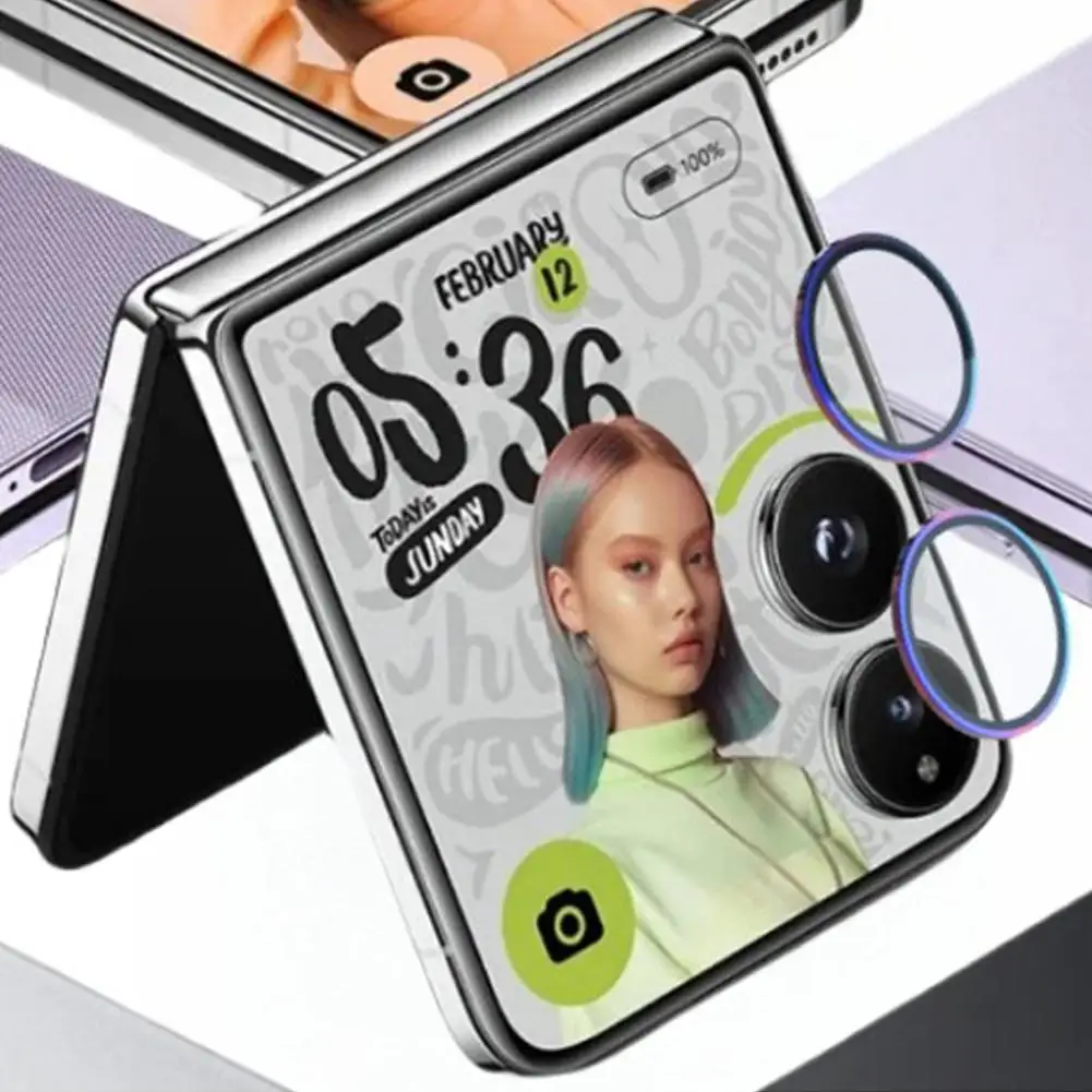 Eagle Eye Phone Lens Film For Xiaomi Mix Flip Metal Camera Hollow Protector For Rear Camera Matte Alloy Lens Film U2Z5