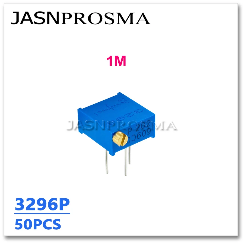 JASNPROSMA 3296P 50PCS 1M 105 3296P-1-105LF OHM Precision ปรับ Trimmer ตัวต้านทาน Potentiometer trimpot