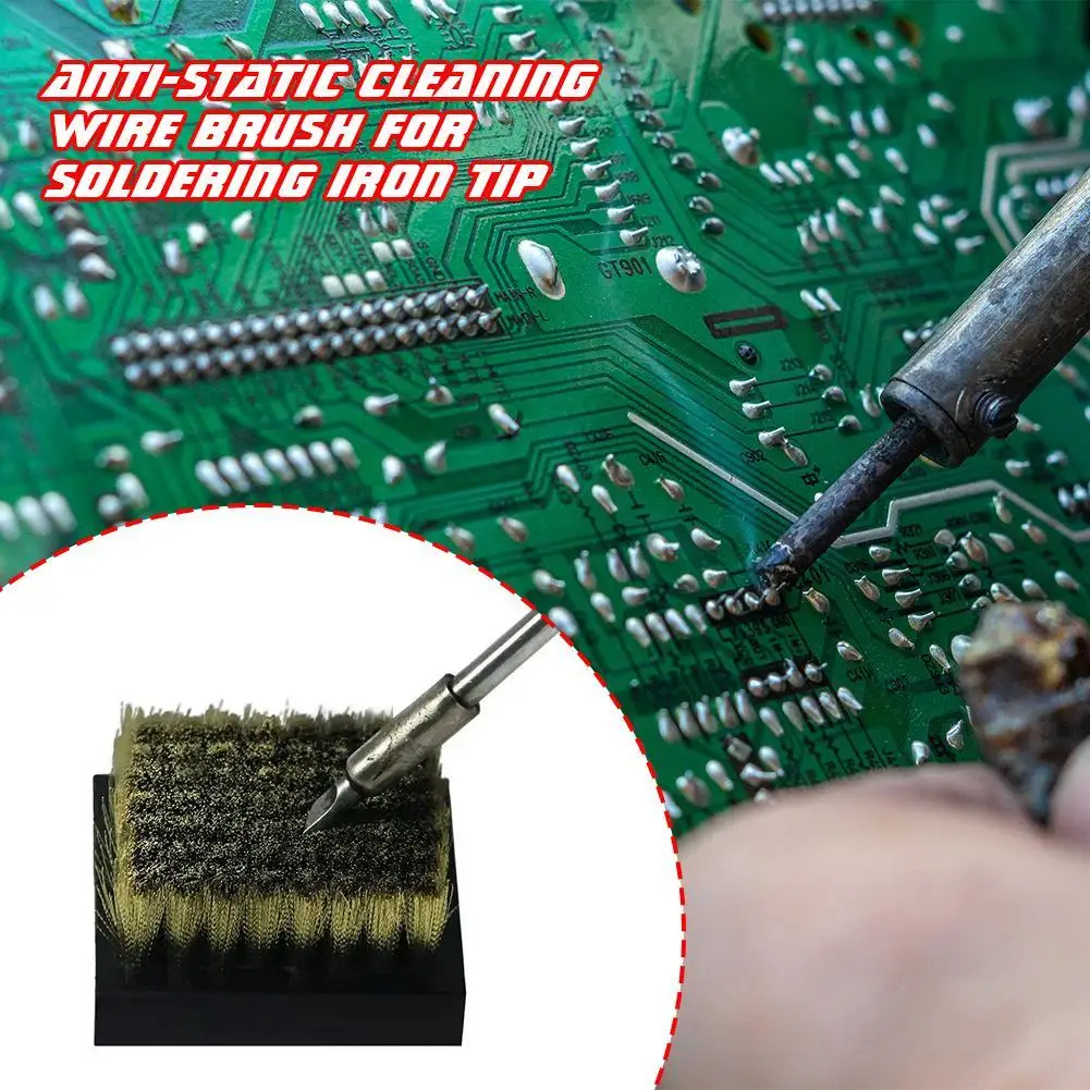 

Solder Tip Cleaning Portable Wire Static Resistant Copper Cleaner Reusable High Temperature Solder Tip Cleaning Wire