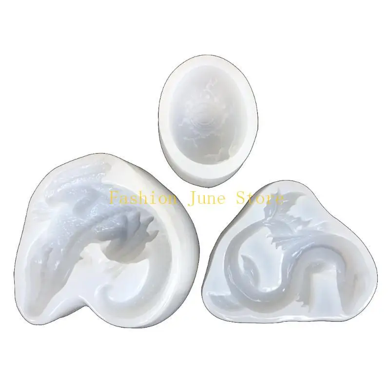 

N5KA 3Pcs Dinosaur Egg Decoration Mold Epoxy Resin Jewelry Mold Resin Casting Pendant Mold Suitable for Diy Resin Crafts