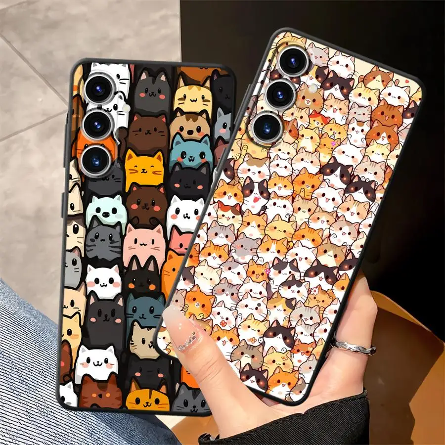 Phone Cover Case for Samsung Galaxy A36 A55 A06 A25 A16 A37 A05 A52 A57 A15 A73 A51 A23 A53 A17 A70 A13 A12 A41 A50 Cute Cat