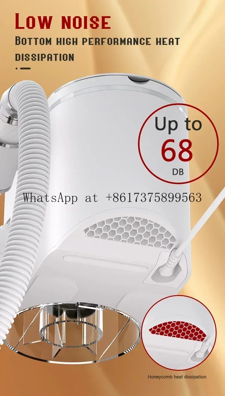2-in-1 Professional Nail Dust Collector, Sturdy Durle Vacuum Cleaner with OEM Logo Printing for Salon Use