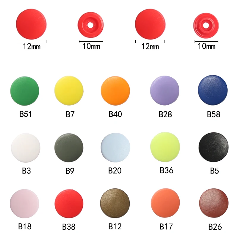 New T5 Matte Plastic Snap Buttons Botones For Clothing DIY Press Stud Fasteners Sewing Accessories Used To Bibs Bags Folder