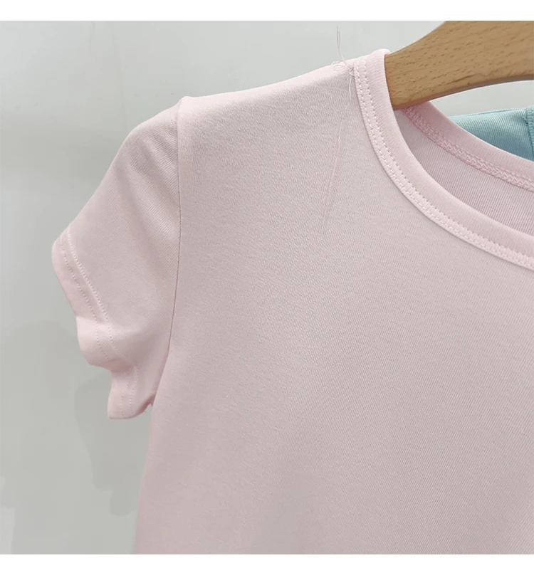 Zjaiss 2026 Sommer Neues Design Slim Fit Basic Top Trendiges Damen Baumwoll-Kurzarm-T-Shirt Einfarbig Vielseitiges O-Neck Tee – Detail 23