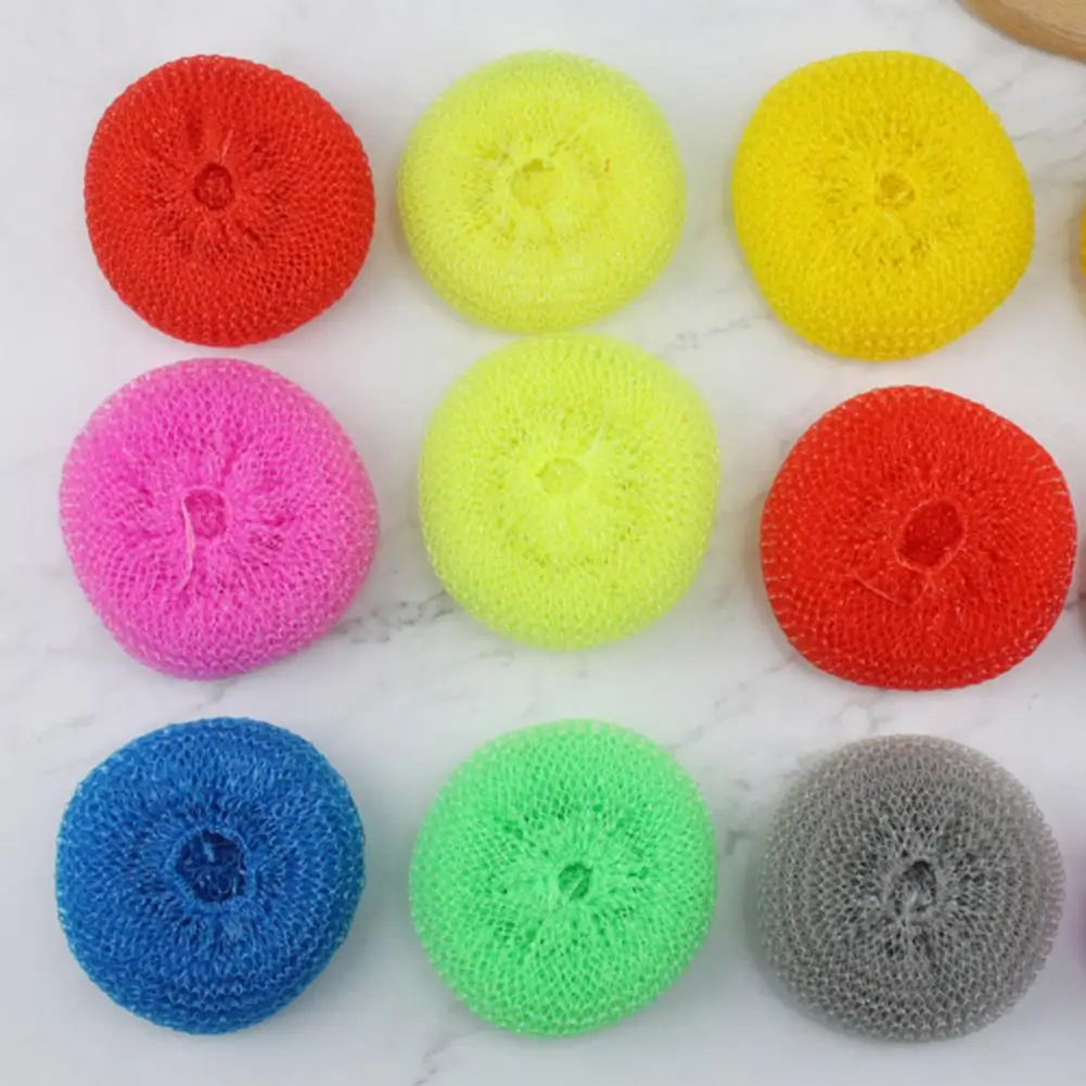 Dish Cleaning Brushes Mesh Pad Random Color Dish Mesh Scrubber Household Bowl Pot Cups Scouring Pad Kitchen Cleaning Scrubber