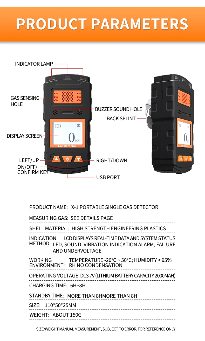 Kooldioxide Draagbare CO2 Gasdetector Gaslekdetector Gasanalysator Aikesi