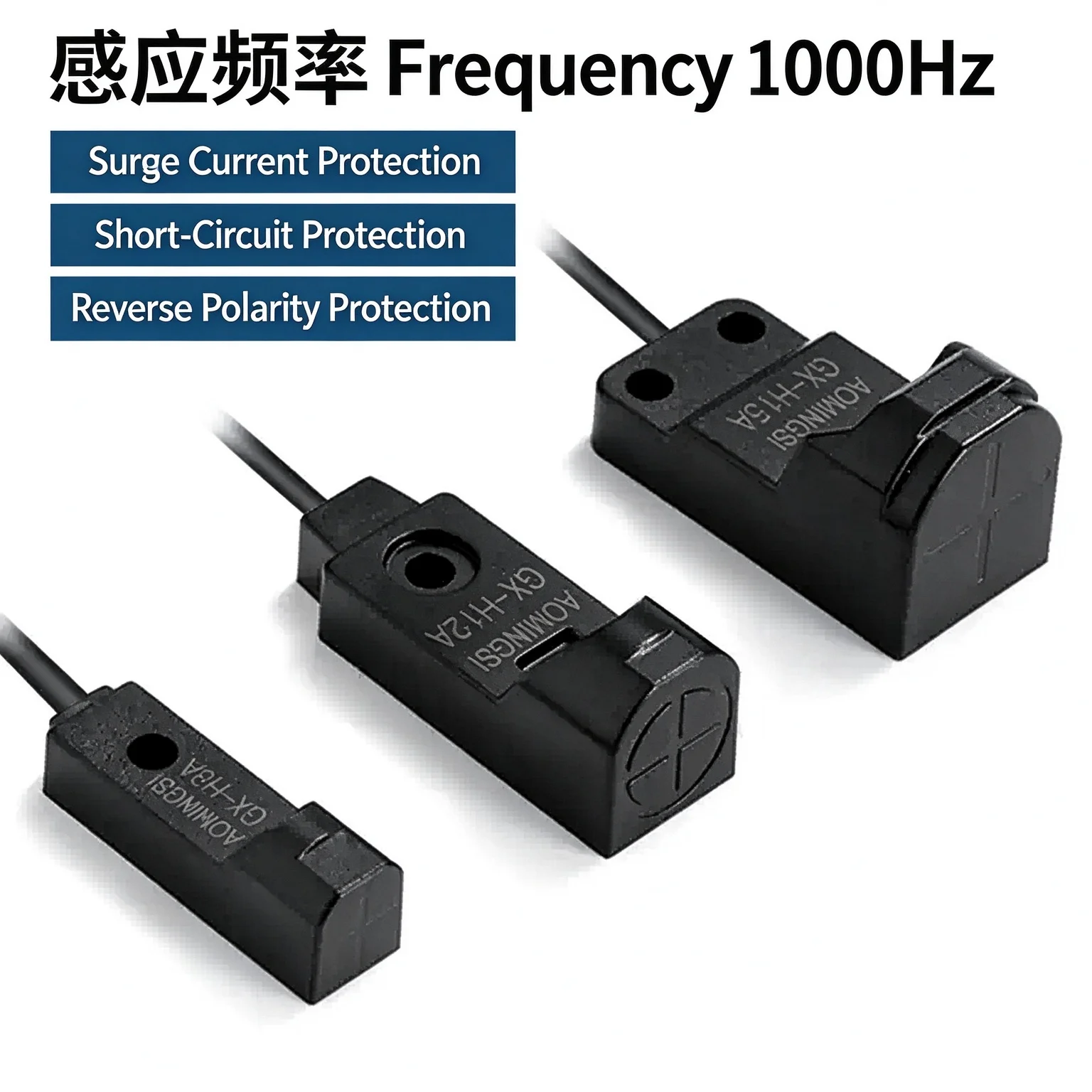 1 Pc Small Square Inductive Proximity Switch with 3-Wire NPN NO NC Metal Detection Waterproof Mini Sensor GX-F8 GX-F12 GX-H8