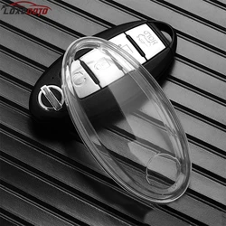 Transparent TPU Car Key Case Cover Caps For Nissan Rogue Xtrail Kicks Juke Qashqai Tiida Patrol Leaf Micra Note Serena Murano