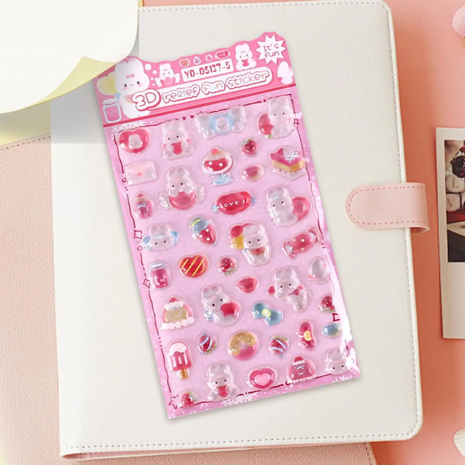 

Cartoon Stickers Embossed Adorable Assorted Mini Animals Cartoon 3D Stickers For Boys Girls Children Teens Students Scrapbooking