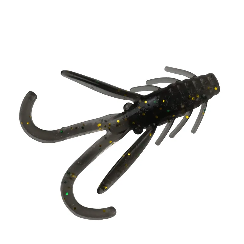 MUKUN 20pcs 3cm/0.3g 4cm/0.7g mini TPE floating soft lure bait  Worm Soft Fishing Lure Shrimp with Bass Carp