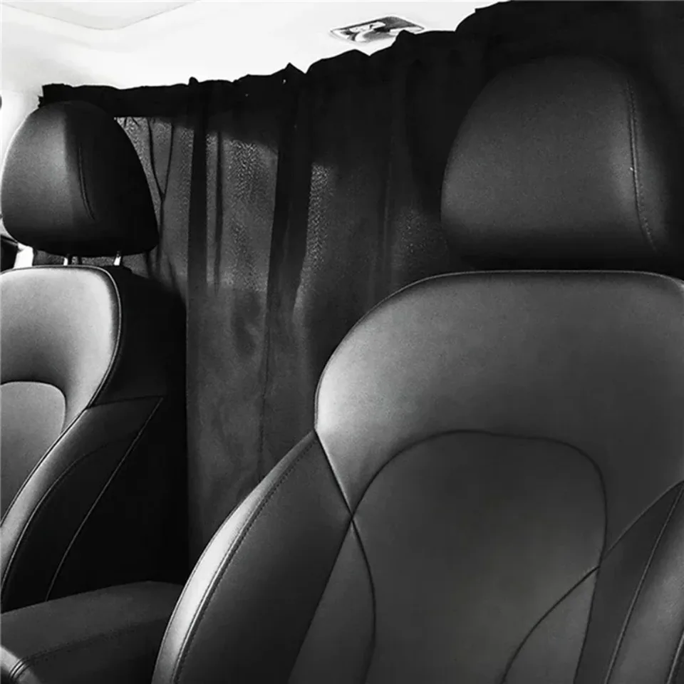 Car Privacy Curtains Universal Divider Curtain Between Rear Seat Auto Blackout Sun Shades Side Window Covers, image 4