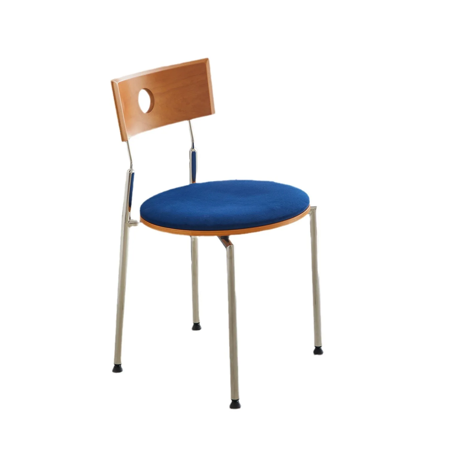 

Medieval dining chair Danish designer Solid wood backrest Book table chair Household small apartment leisure